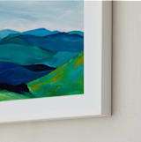 "Enchanted Vista" - Art Print in White by Jenny Partrite - Frame Close-up