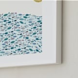 "Ocean Abundance" - Art Print in Ocean Blue by Bethania Lima - Frame Close-up