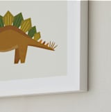 "Stegosaurus" - Art Print in Cream by Amy Mullen - Frame Close-up