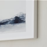 "Alaska from Sea" - Art Print in Navy by Kelsey McNatt - Frame Close-up