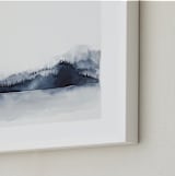 "Alaska from Sea" - Art Print in Navy by Kelsey McNatt - Frame Close-up