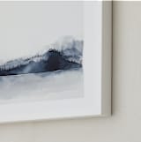 "Alaska from Sea" - Art Print in Navy by Kelsey McNatt - Frame Close-up