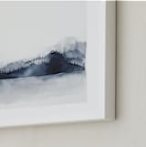 "Alaska from Sea" - Art Print in Navy by Kelsey McNatt - Frame Close-up