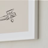 "Take Flight Loose Sketch 2" - Art Print in Beige by Katie Mulder - Frame Close-up