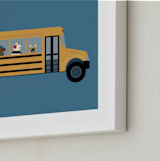 "School Dogs" - Art Print in Lake by Jenna Holcomb - Frame Close-up