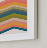 "Retro Stripes" - Art Print in Pool by Beth Vassalo - Frame Close-up