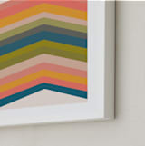 "Retro Stripes" - Art Print in Pool by Beth Vassalo - Frame Close-up