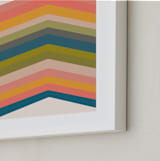 "Retro Stripes" - Art Print in Pool by Beth Vassalo - Frame Close-up