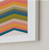 "Retro Stripes" - Art Print in Pool by Beth Vassalo - Frame Close-up