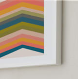 "Retro Stripes" - Art Print in Pool by Beth Vassalo - Frame Close-up