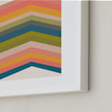 "Retro Stripes" - Art Print in Pool by Beth Vassalo - Frame Close-up