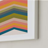 "Retro Stripes" - Art Print in Pool by Beth Vassalo - Frame Close-up