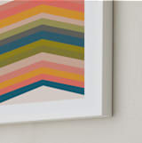 "Retro Stripes" - Art Print in Pool by Beth Vassalo - Frame Close-up