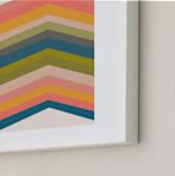 "Retro Stripes" - Art Print in Pool by Beth Vassalo - Frame Close-up