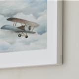"The Cloud Plane" - Art Print in Baby Blue by Sarah Holden - Frame Close-up