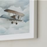 "The Cloud Plane" - Art Print in Baby Blue by Sarah Holden - Frame Close-up