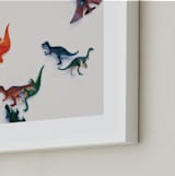 "dinosaurs" - Art Print in white by Morgan Kendall - Frame Close-up