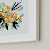 "Wildling" - Art Print in Daffodil Yellow by Kayla King - Frame Close-up