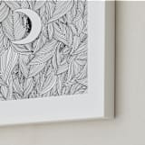 "Peek A Boo" - Art Print in Black & White by Helen H Wu - Frame Close-up