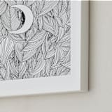 "Peek A Boo" - Art Print in Black & White by Helen H Wu - Frame Close-up