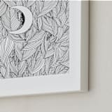 "Peek A Boo" - Art Print in Black & White by Helen H Wu - Frame Close-up