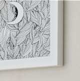 "Peek A Boo" - Art Print in Black & White by Helen H Wu - Frame Close-up