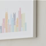 "Sky Lines" - Art Print in Sherbert by Jessie Steury - Frame Close-up