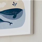 "Little Whale" - Art Print in Marine by Erica Krystek - Frame Close-up