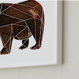 "Bear Body" - Art Print in Chestnut by Sarah Fitzgerald - Frame Close-up
