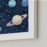 "Solar System" - Art Print in Deep Space by Alexandra Dzh - Frame Close-up