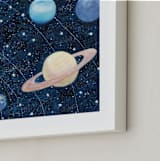 "Solar System" - Art Print in Deep Space by Alexandra Dzh - Frame Close-up