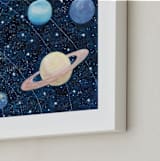 "Solar System" - Art Print in Deep Space by Alexandra Dzh - Frame Close-up
