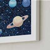 "Solar System" - Art Print in Deep Space by Alexandra Dzh - Frame Close-up