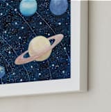 "Solar System" - Art Print in Deep Space by Alexandra Dzh - Frame Close-up
