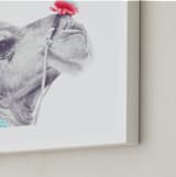 "All Dolled Up" - Art Print in Pom Pom Blue by Kelsey Mucci - Frame Close-up