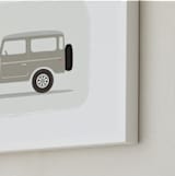 "Vintage Land Cruiser" - Art Print in putty by Karidy Walker - Frame Close-up