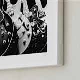 "Guitars, Monochrome" - Art Print in Black by Jason - Frame Close-up