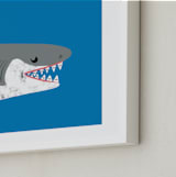 "smile" - Art Print in Ocean Blue by mo kelley - Frame Close-up