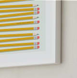 "Make Your Mark art print" - Art Print in Yellow by Sarah Cohn - Frame Close-up