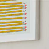 "Make Your Mark art print" - Art Print in Yellow by Sarah Cohn - Frame Close-up