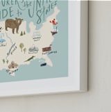 "Adventurer's Guide" - Art Print in Blue by Hannah Williams - Frame Close-up
