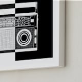 "Two-Tone Transistor Radio" - Art Print in Black & White by Jonathan Brooks - Frame Close-up
