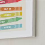 "Colorful Crayons" - Art Print in Rainbow by Sarah Cohn - Frame Close-up