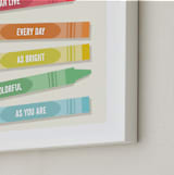 "Colorful Crayons" - Art Print in Rainbow by Sarah Cohn - Frame Close-up