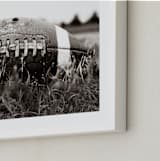 "The Grit of the Game" - Art Print in Leather by Janet Cruz - Frame Close-up