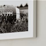 "The Grit of the Game" - Art Print in Leather by Janet Cruz - Frame Close-up