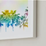 "Rainbow palms" - Art Print in Rainbow by Dawn Smith - Frame Close-up