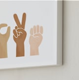 "Love Letters" - Art Print in Skin Tones by Jessie Steury - Frame Close-up