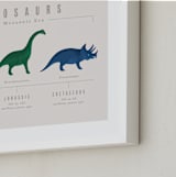 "Dino Timeline" - Art Print in Multicolor by Ashley Presutti Beasley - Frame Close-up