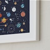 "Space Alphabet" - Art Print in Space by Teju Reval - Frame Close-up